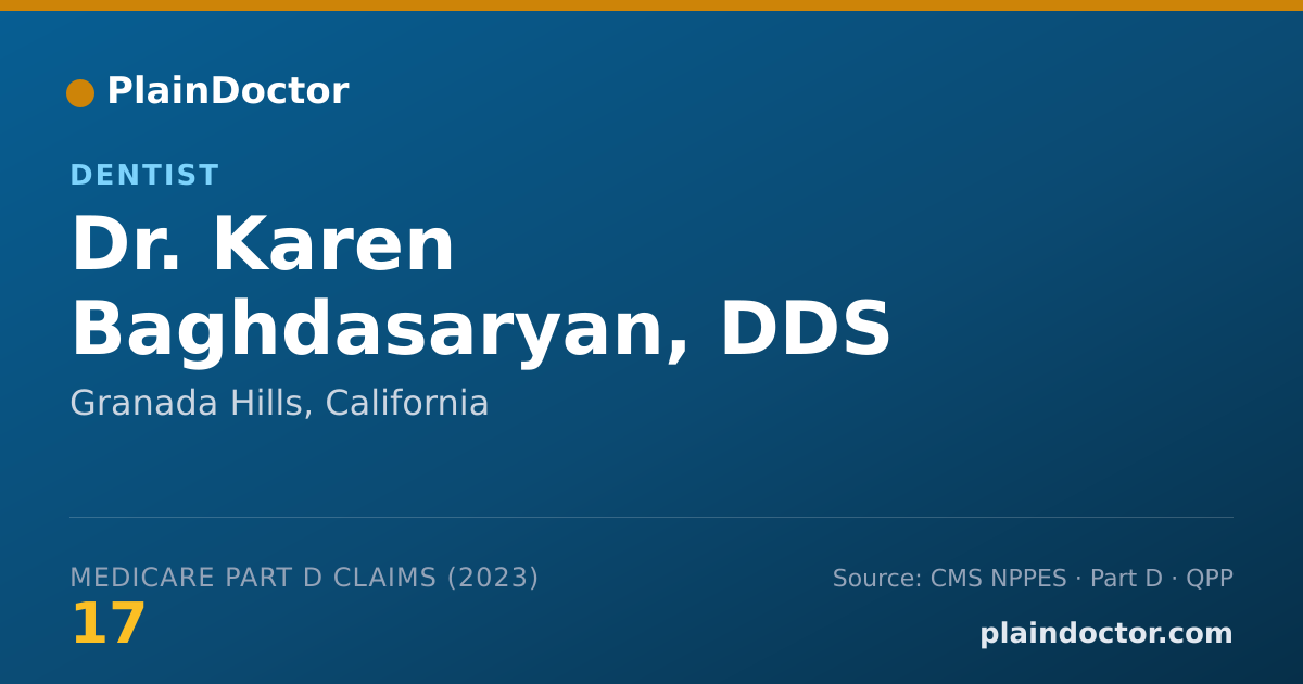 Shareable card for Karen Baghdasaryan, DDS - Dentist, Granada Hills, CA