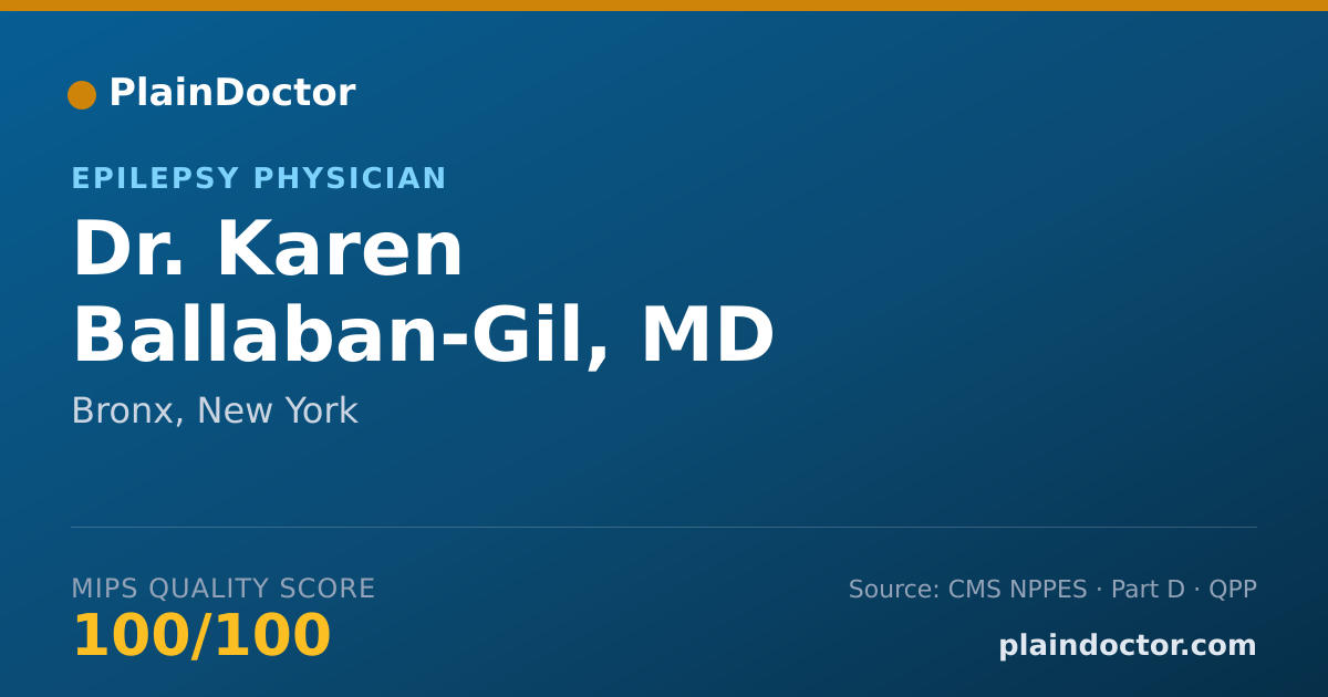 Shareable card for Karen Ballaban-Gil, MD - Epilepsy Physician, Bronx, NY