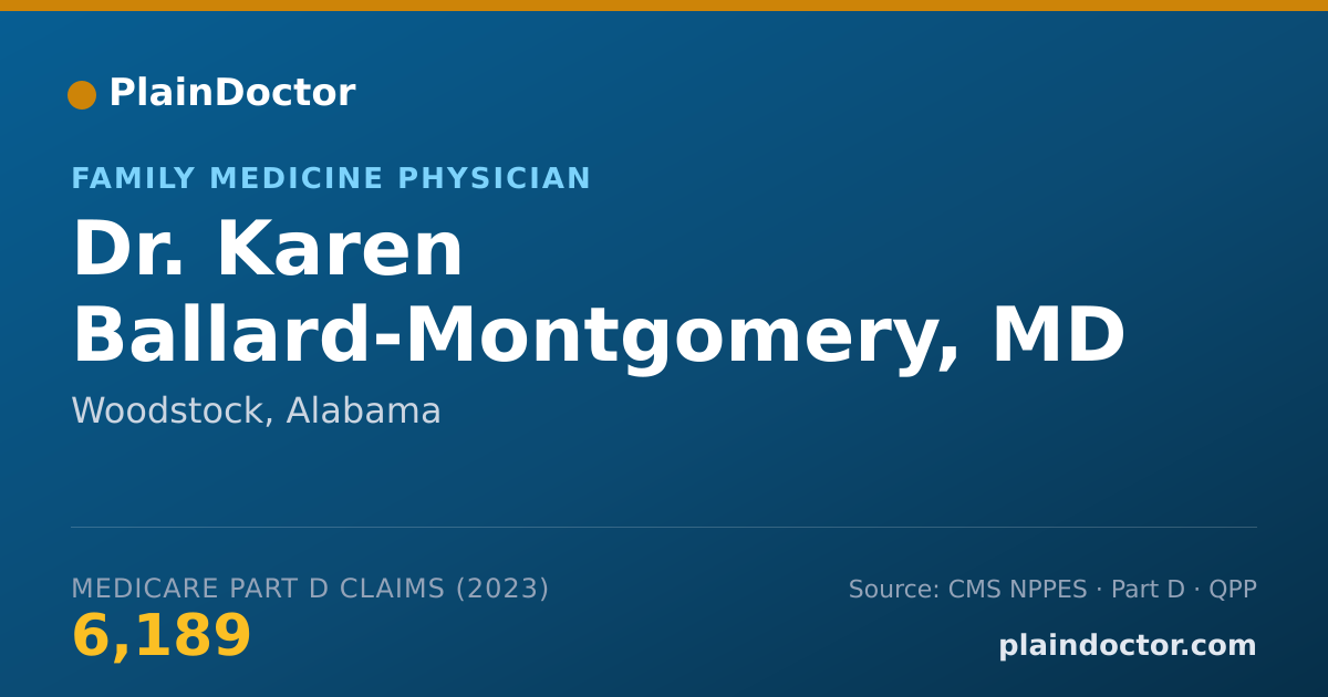 Shareable card for Karen Ballard-Montgomery, MD - Family Medicine Physician, Woodstock, AL