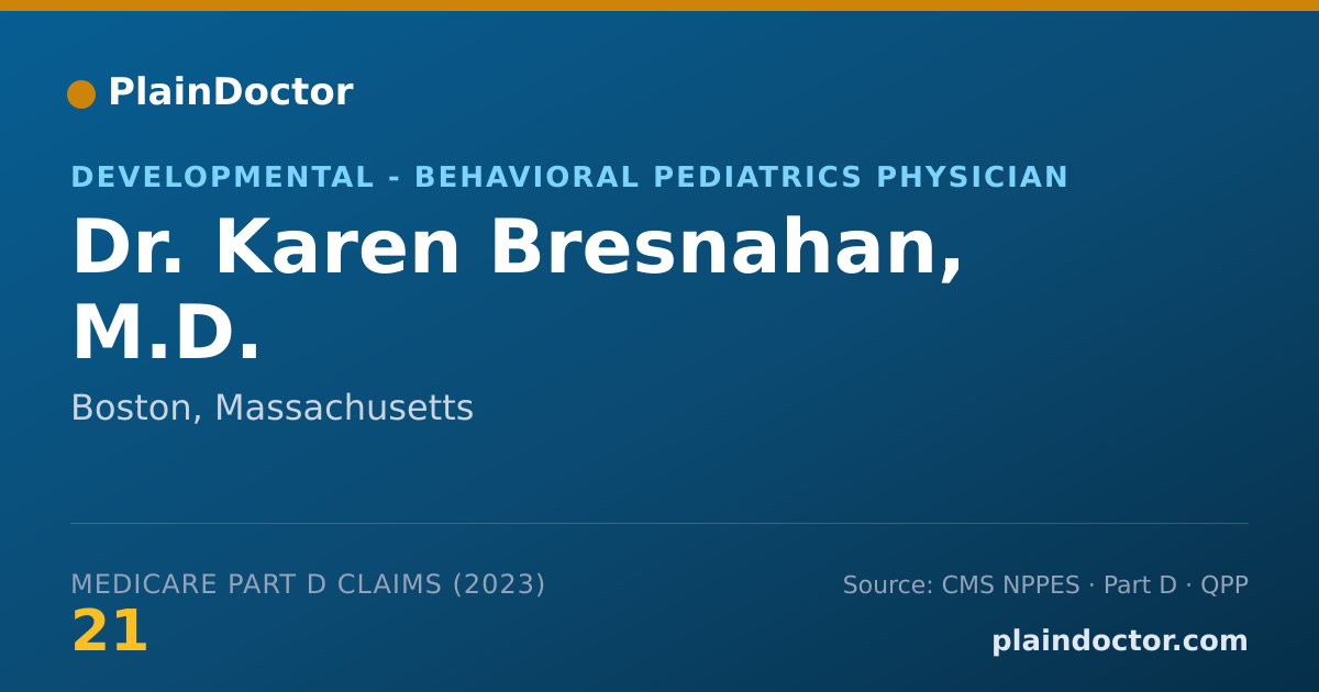 Shareable card for Karen Bresnahan, M.D. - Developmental - Behavioral Pediatrics Physician, Boston, MA