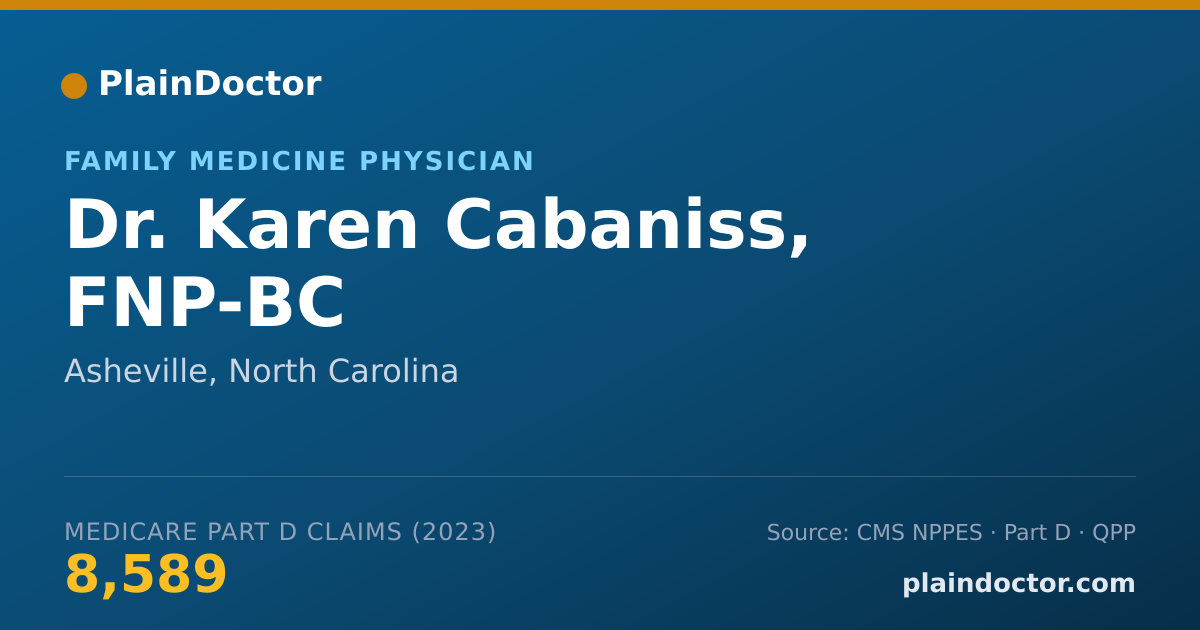 Shareable card for Karen Cabaniss, FNP-BC - Family Medicine Physician, Asheville, NC