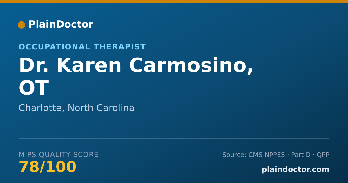 Shareable card for Karen Carmosino, OT - Occupational Therapist, Charlotte, NC