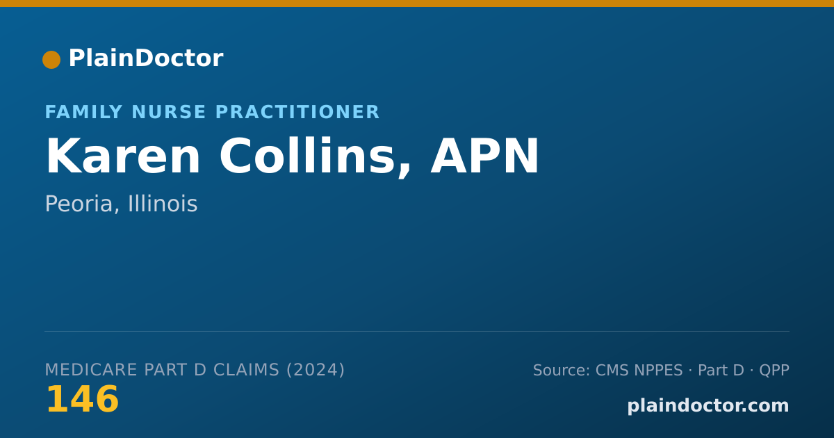 Shareable card for Karen Collins, APN - Women's Health Nurse Practitioner, Peoria, IL