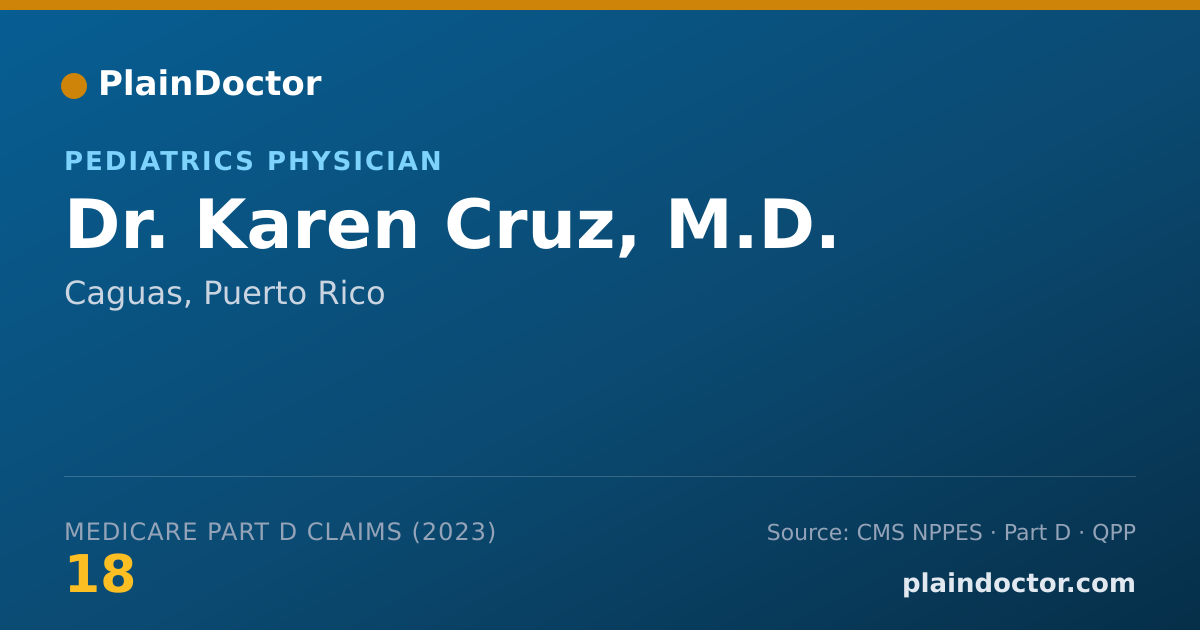 Shareable card for Karen Cruz, M.D. - Pediatrics Physician, Caguas, PR