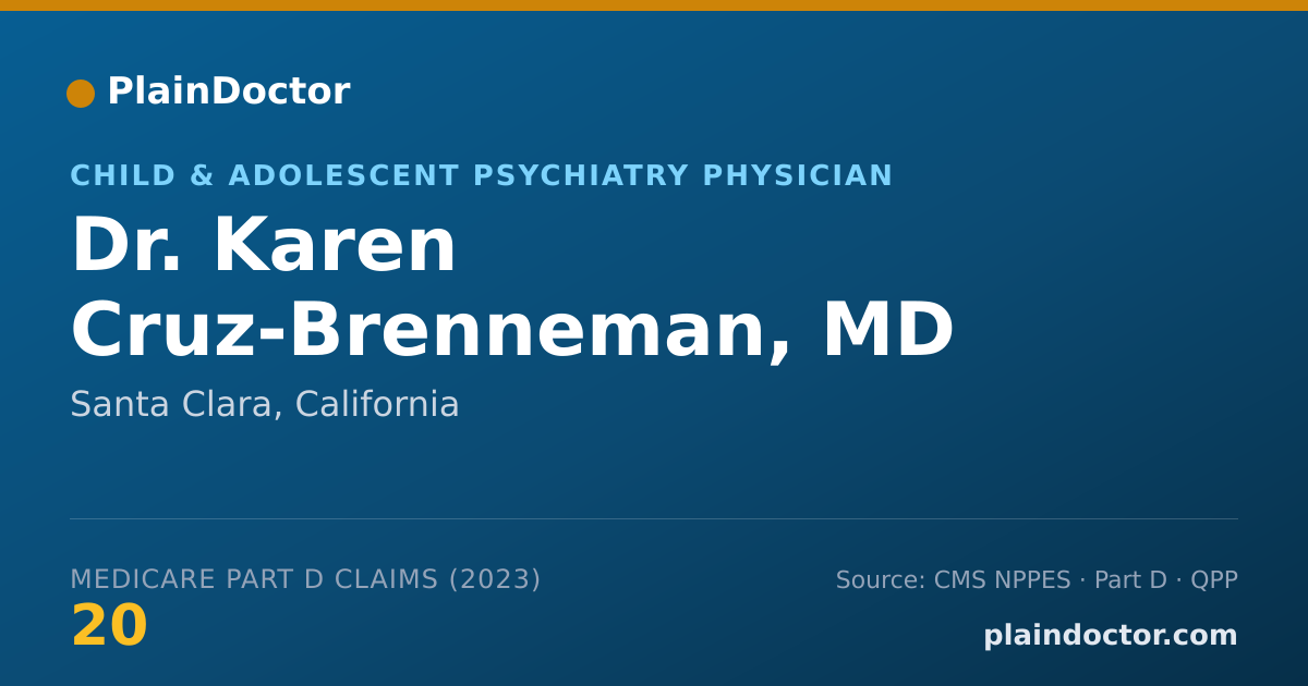 Shareable card for Karen Cruz-Brenneman, MD - Child & Adolescent Psychiatry Physician, Santa Clara, CA