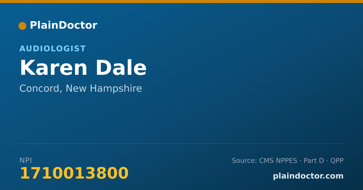Shareable card for Karen Dale - Audiologist, Concord, NH