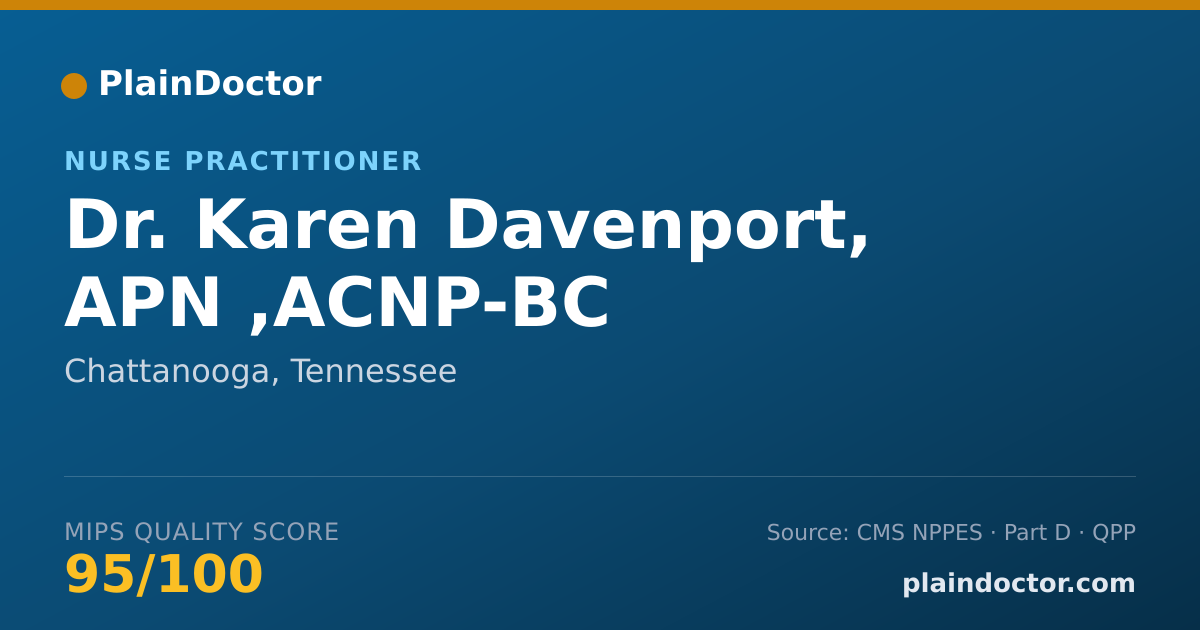 Shareable card for Karen Davenport, APN ,ACNP-BC - Nurse Practitioner, Chattanooga, TN