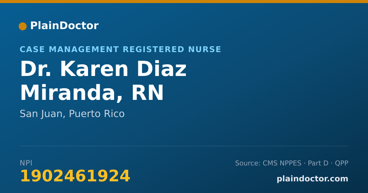 Shareable card for Karen Diaz Miranda, RN - Case Management Registered Nurse, San Juan, PR