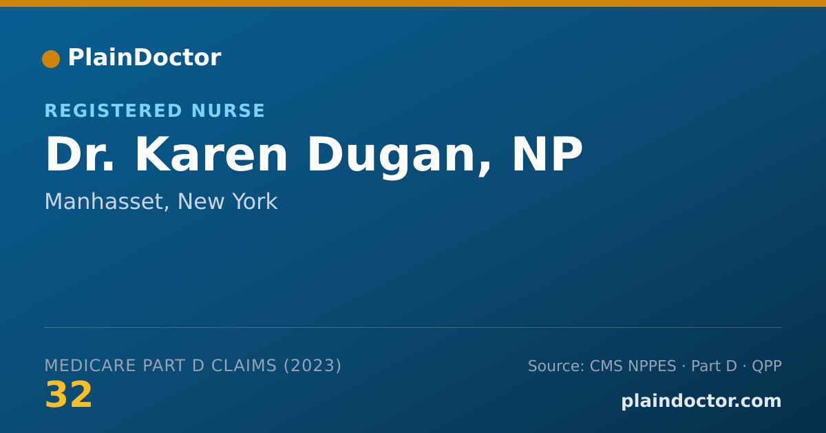 Shareable card for Karen Dugan, NP - Registered Nurse, Manhasset, NY