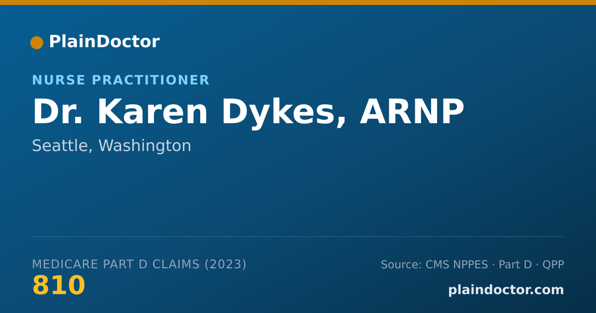Shareable card for Karen Dykes, ARNP - Nurse Practitioner, Seattle, WA
