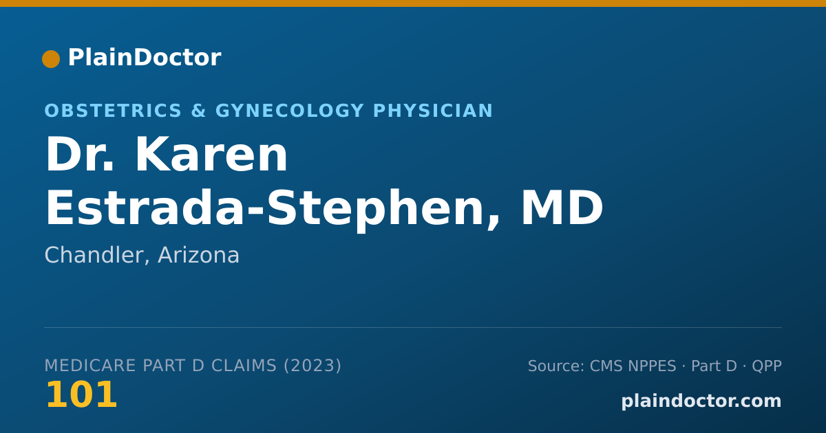 Shareable card for Karen Estrada-Stephen, MD - Obstetrics & Gynecology Physician, Chandler, AZ