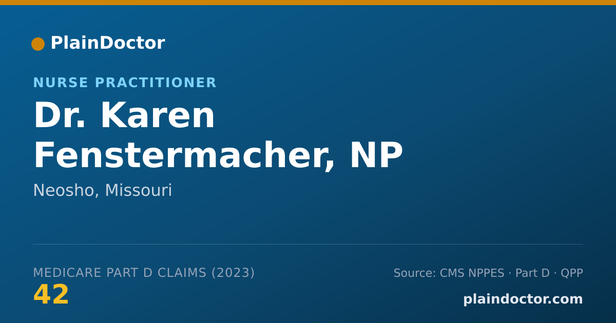 Shareable card for Karen Fenstermacher, NP - Nurse Practitioner, Neosho, MO