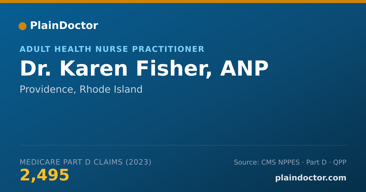 Shareable card for Karen Fisher, ANP - Adult Health Nurse Practitioner, Providence, RI