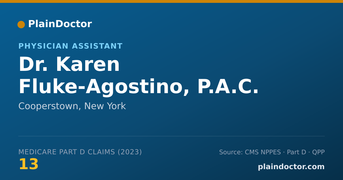 Shareable card for Karen Fluke-Agostino, P.A.C. - Physician Assistant, Cooperstown, NY