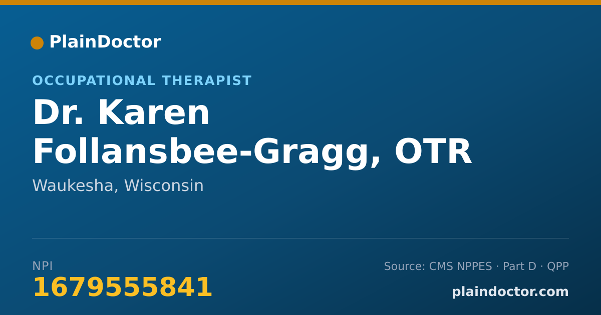 Shareable card for Karen Follansbee-Gragg, OTR - Occupational Therapist, Waukesha, WI