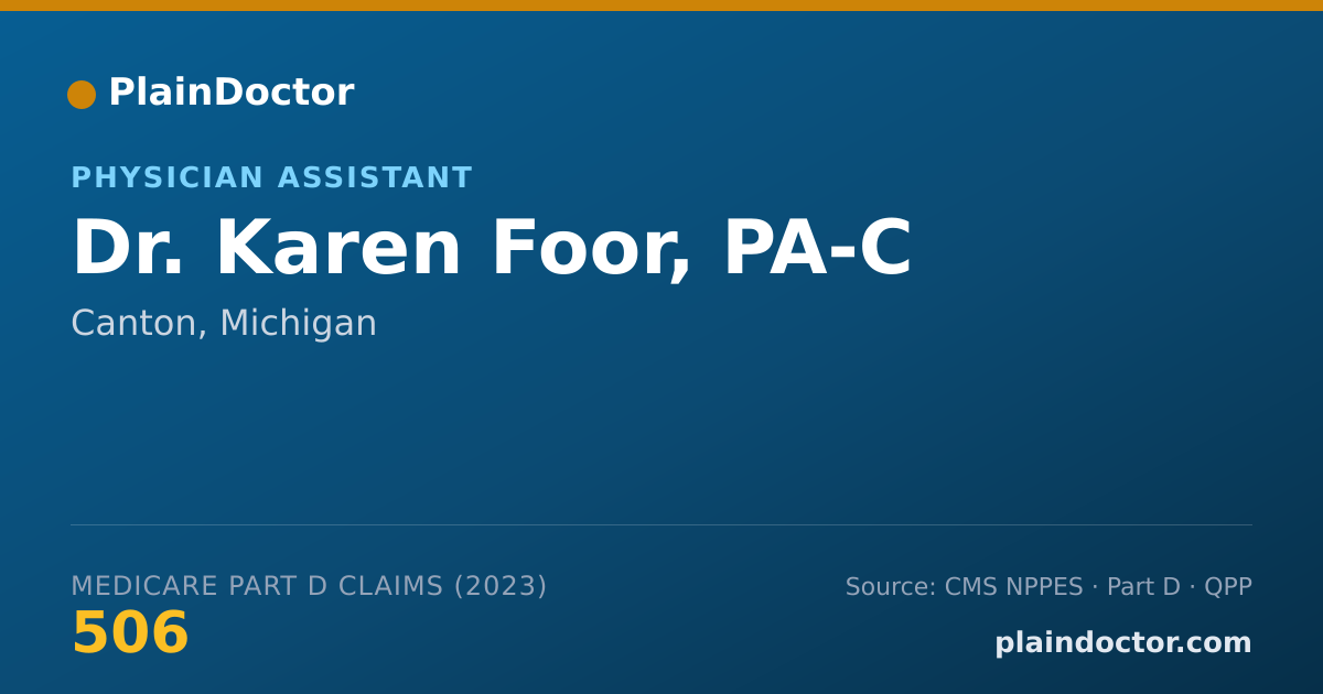 Shareable card for Karen Foor, PA-C - Physician Assistant, Canton, MI
