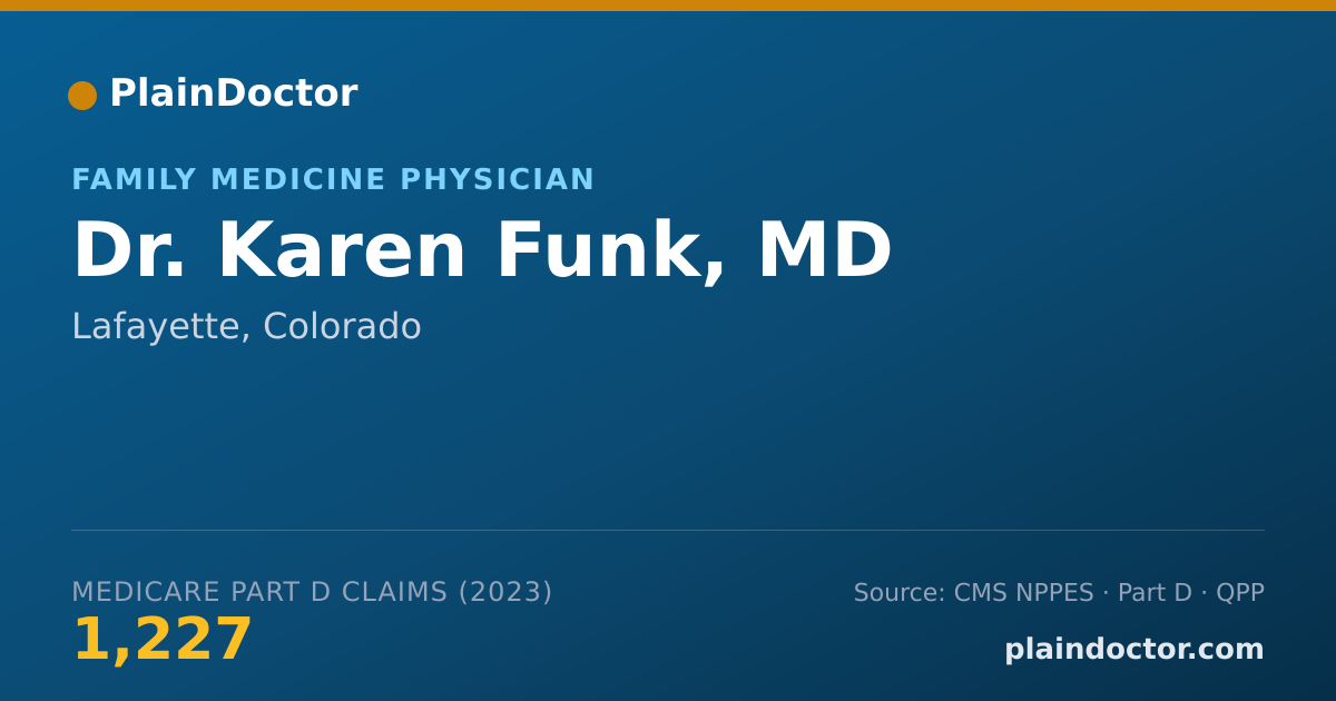 Shareable card for Karen Funk, MD - Family Medicine Physician, Lafayette, CO