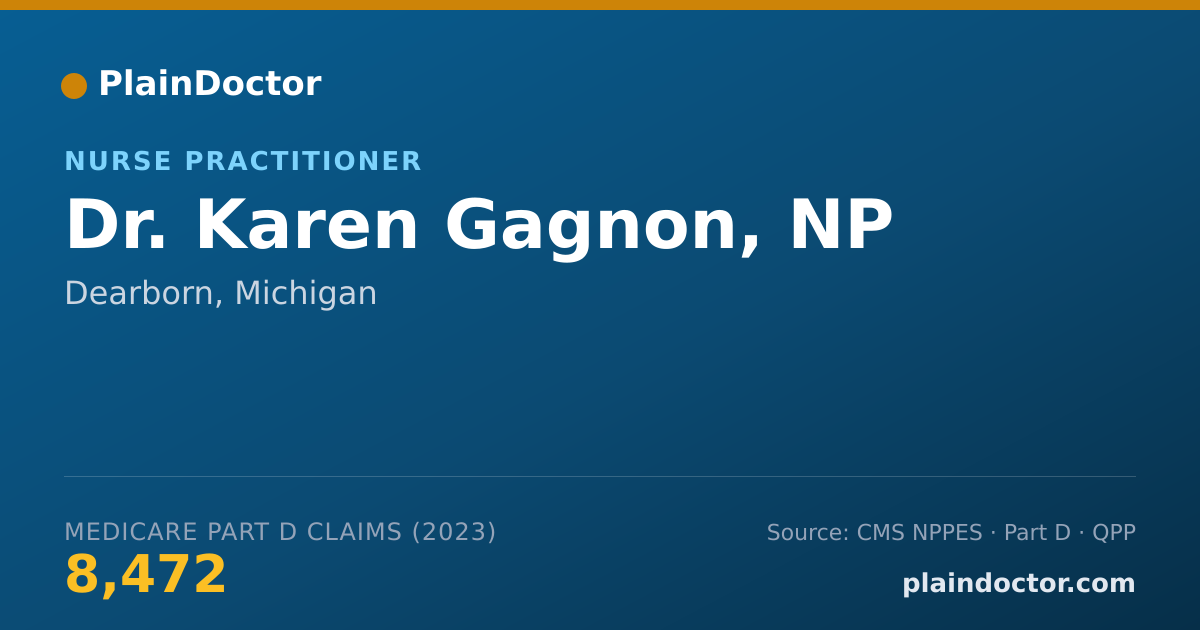 Shareable card for Karen Gagnon, NP - Nurse Practitioner, Dearborn, MI