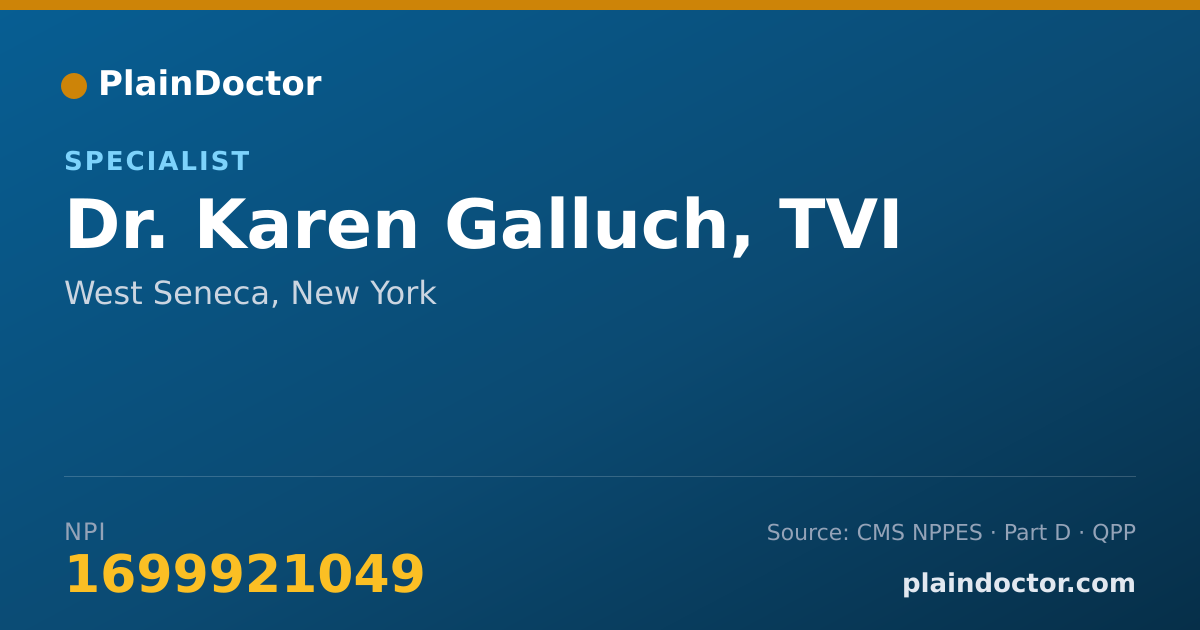 Shareable card for Karen Galluch, TVI - Specialist, West Seneca, NY