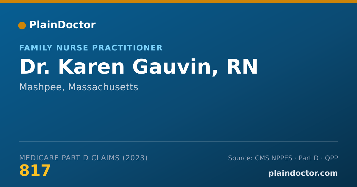 Shareable card for Karen Gauvin, RN - Family Nurse Practitioner, Mashpee, MA