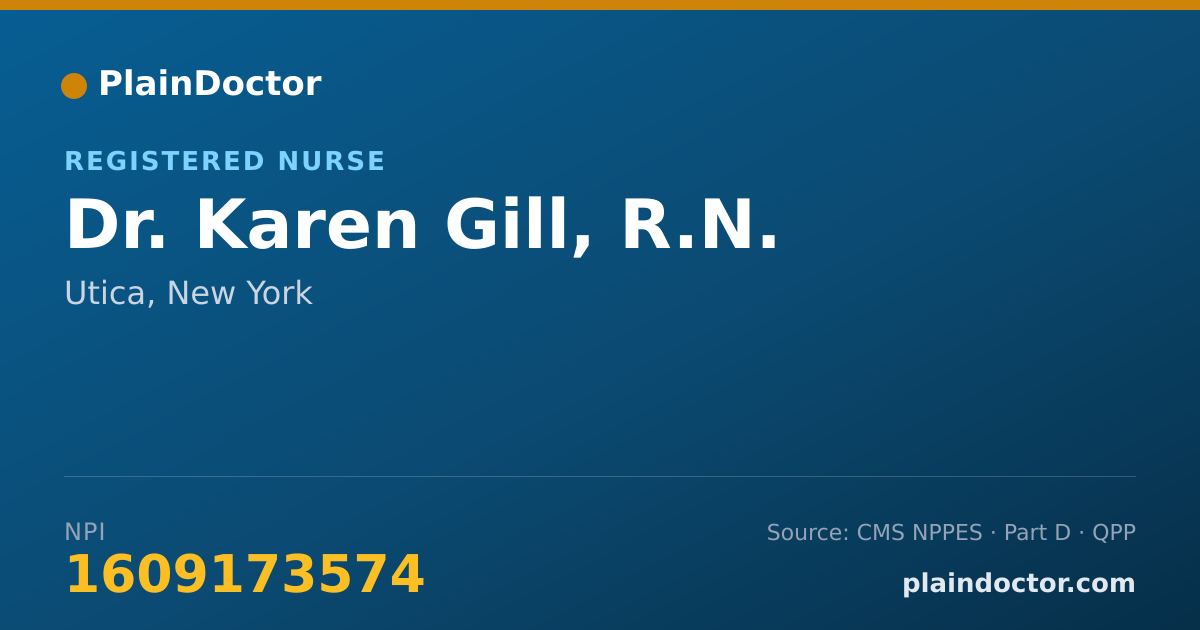 Shareable card for Karen Gill, R.N. - Registered Nurse, Utica, NY