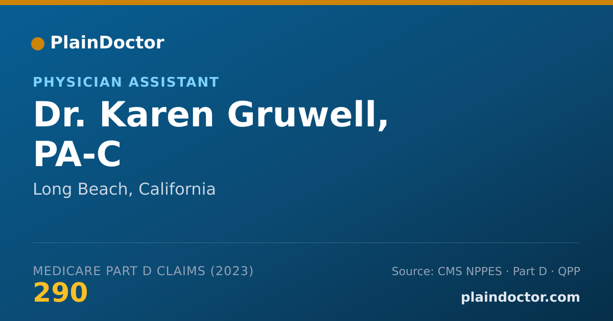Shareable card for Karen Gruwell, PA-C - Physician Assistant, Long Beach, CA