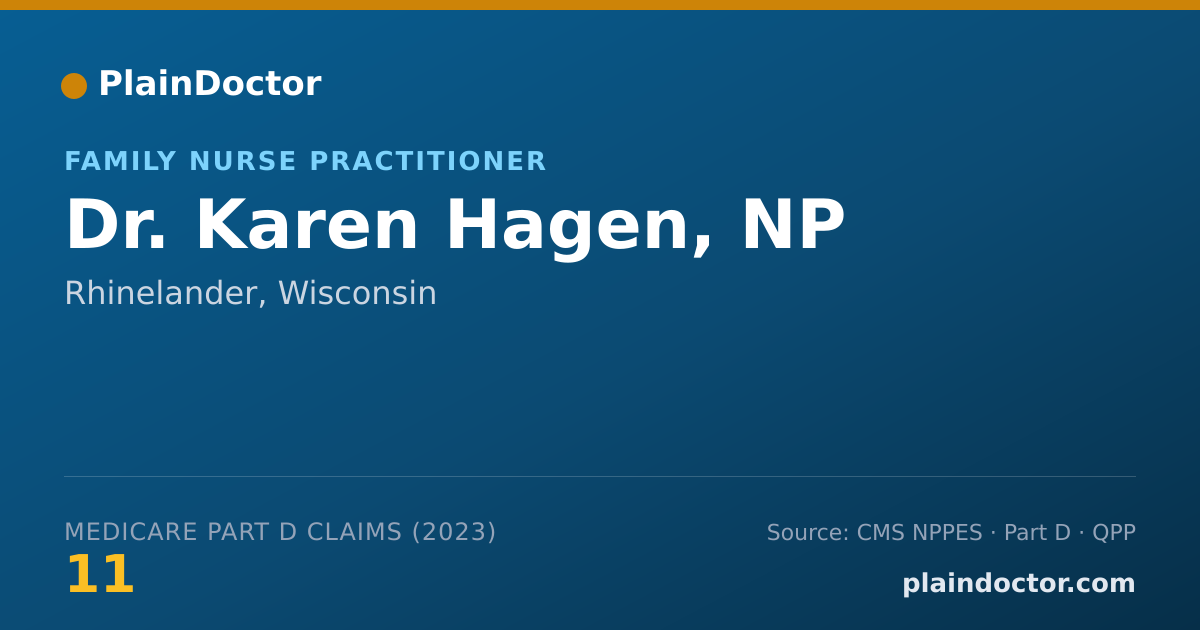 Shareable card for Karen Hagen, NP - Family Nurse Practitioner, Rhinelander, WI