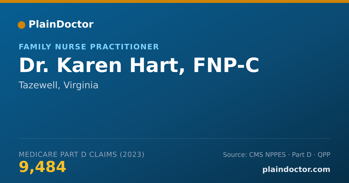 Shareable card for Karen Hart, FNP-C - Family Nurse Practitioner, Tazewell, VA