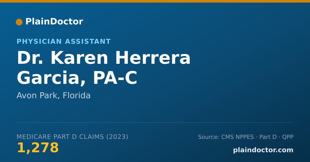 Shareable card for Karen Herrera Garcia, PA-C - Physician Assistant, Avon Park, FL
