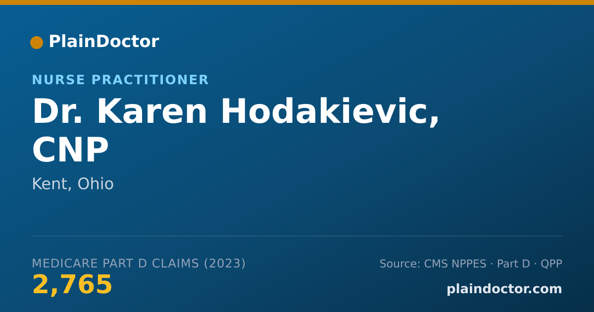 Shareable card for Karen Hodakievic, CNP - Nurse Practitioner, Kent, OH