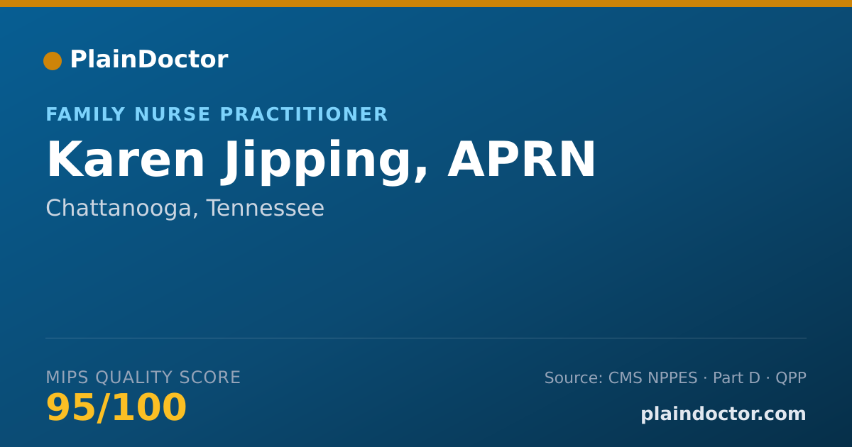 Shareable card for Karen Jipping, APRN - Family Nurse Practitioner, Chattanooga, TN
