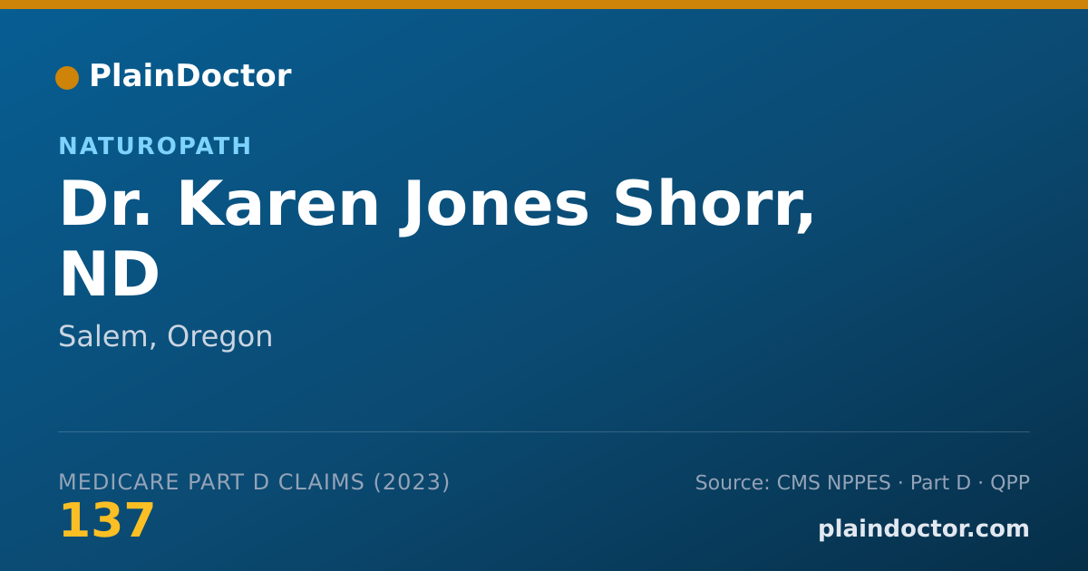 Shareable card for Karen Jones Shorr, ND - Naturopath, Salem, OR