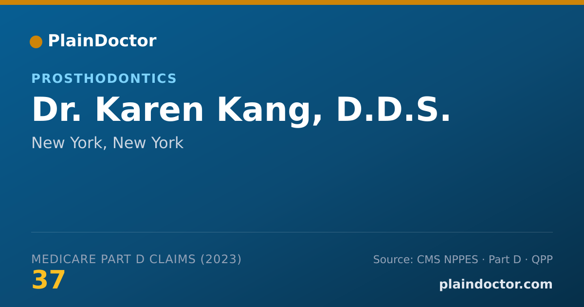 Shareable card for Karen Kang, D.D.S. - Prosthodontics, New York, NY