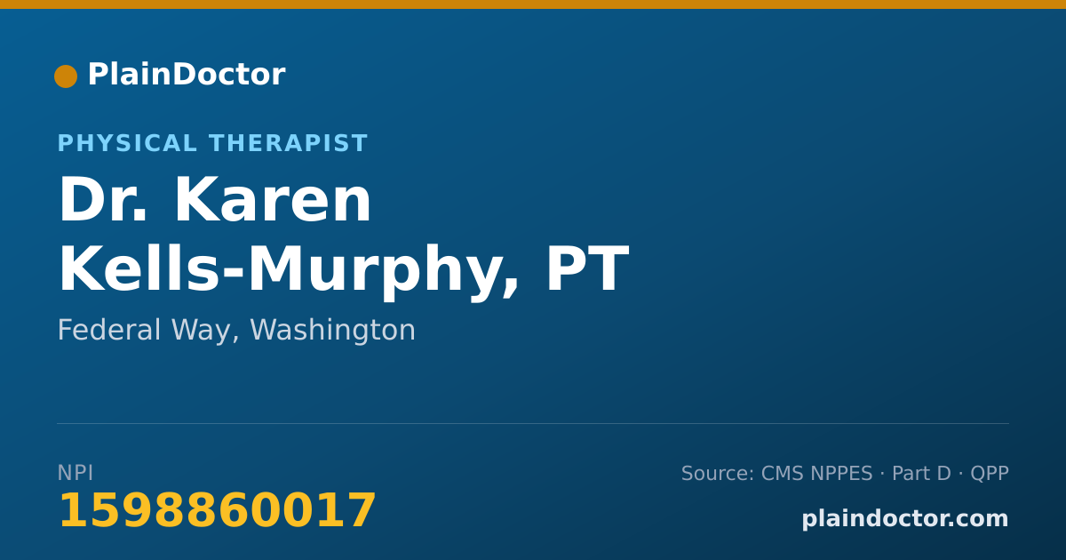 Shareable card for Karen Kells-Murphy, PT - Physical Therapist, Federal Way, WA