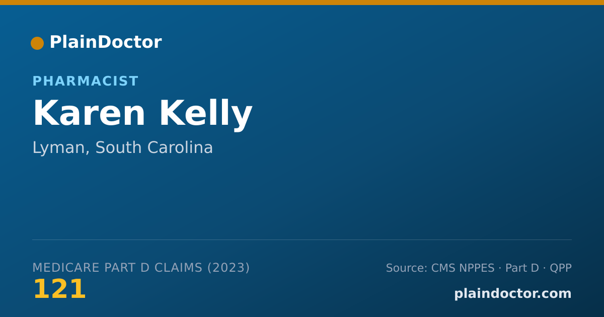 Shareable card for Karen Kelly - Pharmacist, Lyman, SC