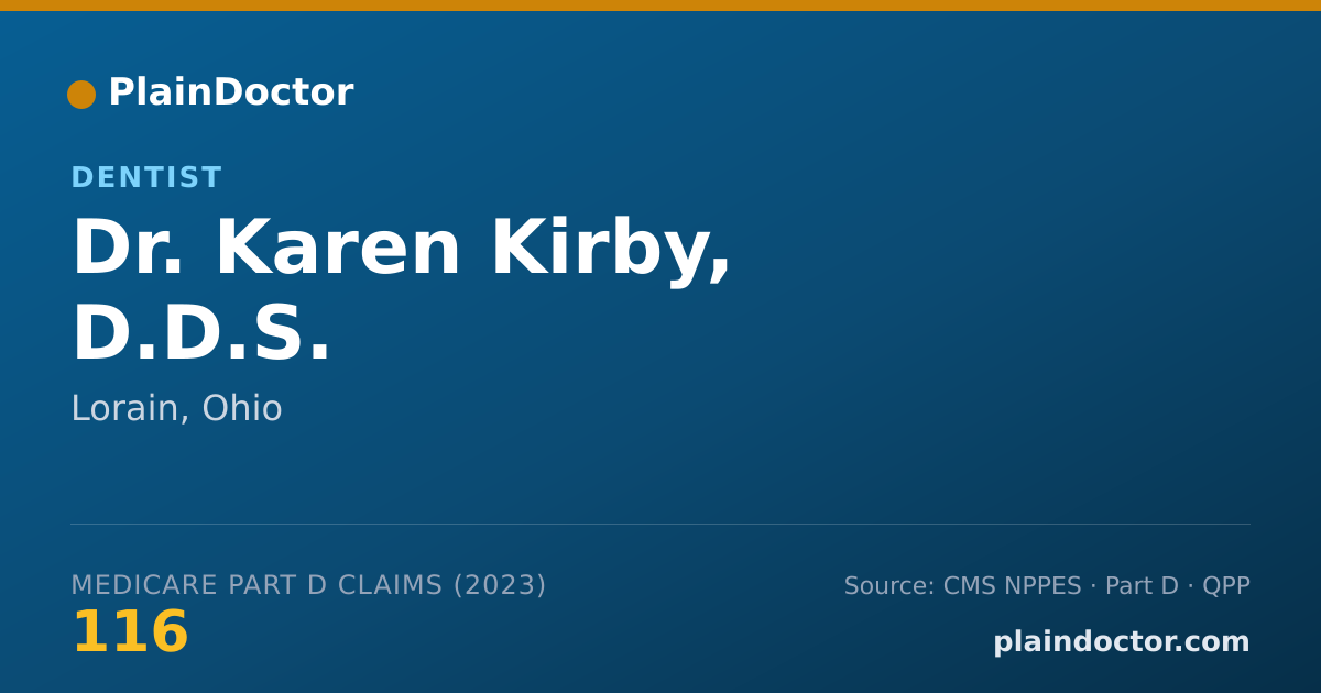 Shareable card for Karen Kirby, D.D.S. - Dentist, Lorain, OH