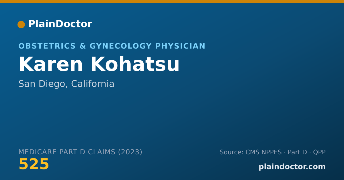 Shareable card for Karen Kohatsu - Obstetrics & Gynecology Physician, San Diego, CA