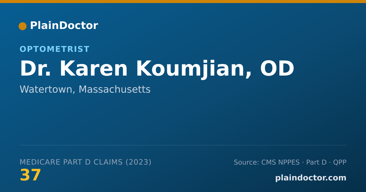 Shareable card for Karen Koumjian, OD - Optometrist, Watertown, MA