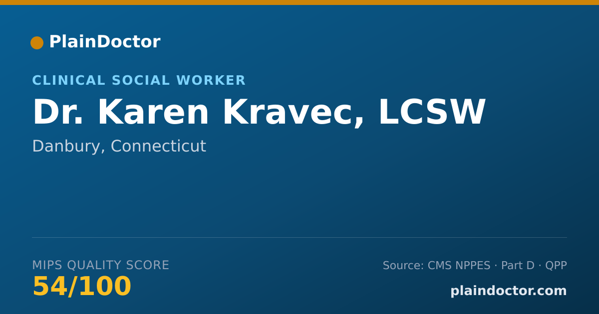 Shareable card for Karen Kravec, LCSW - Clinical Social Worker, Danbury, CT