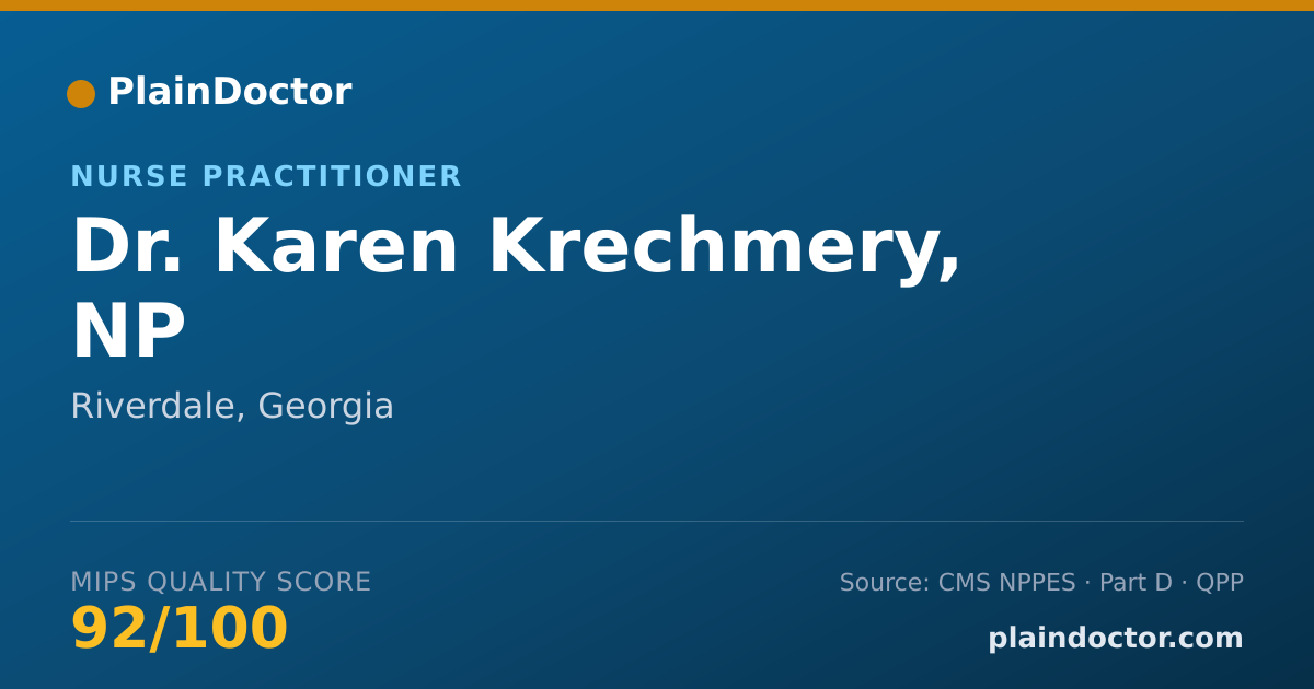 Shareable card for Karen Krechmery, NP - Nurse Practitioner, Riverdale, GA