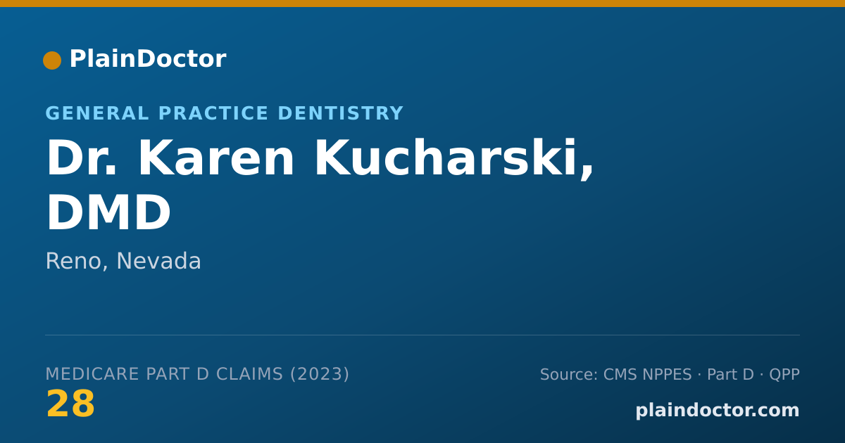 Shareable card for Karen Kucharski, DMD - General Practice Dentistry, Reno, NV