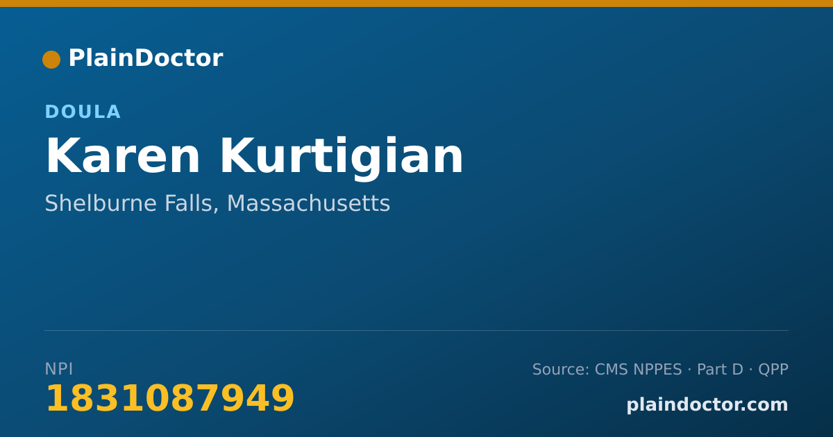Shareable card for Karen Kurtigian - Doula, Shelburne Falls, MA