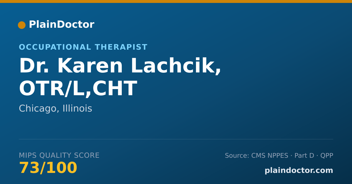 Shareable card for Karen Lachcik, OTR/L,CHT - Occupational Therapist, Chicago, IL
