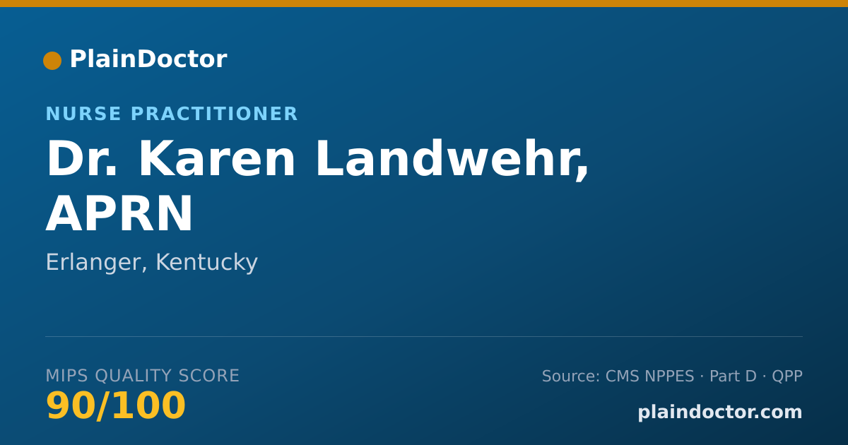 Shareable card for Karen Landwehr, APRN - Nurse Practitioner, Erlanger, KY