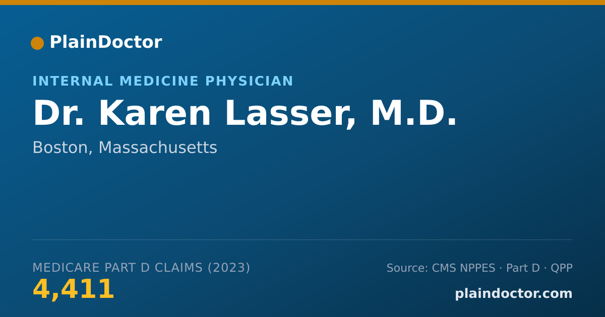 Shareable card for Karen Lasser, M.D. - Internal Medicine Physician, Boston, MA