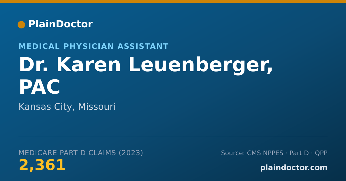 Shareable card for Karen Leuenberger, PAC - Medical Physician Assistant, Kansas City, MO