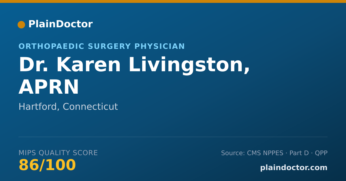 Shareable card for Karen Livingston, APRN - Orthopaedic Surgery Physician, Hartford, CT