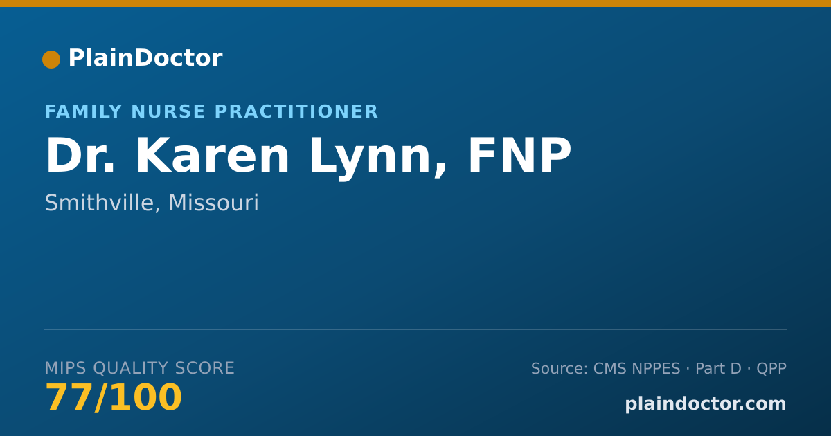 Shareable card for Karen Lynn, FNP - Family Nurse Practitioner, Smithville, MO