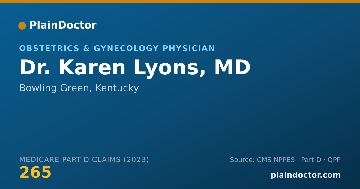 Shareable card for Karen Lyons, MD - Obstetrics & Gynecology Physician, Bowling Green, KY