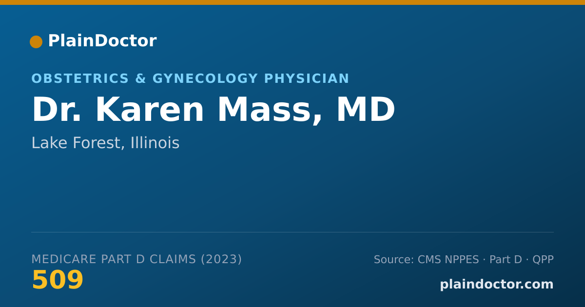 Shareable card for Karen Mass, MD - Obstetrics & Gynecology Physician, Lake Forest, IL